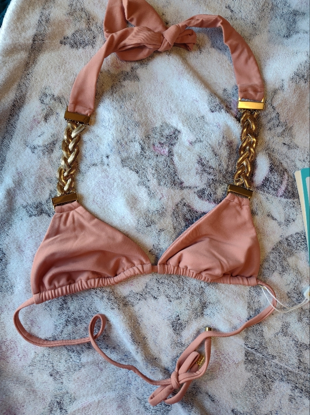 Dusty Rose Alexa Triangle Bikini Top